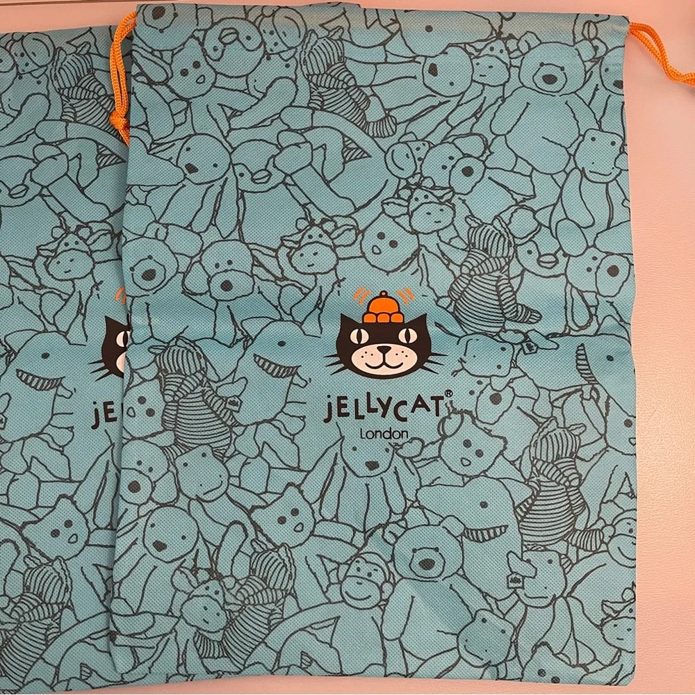 Jellycat London Dust Bag Sack Drawstring Gift Bag 15.5" x 11" Medium set of 2 - Picture 4 of 7